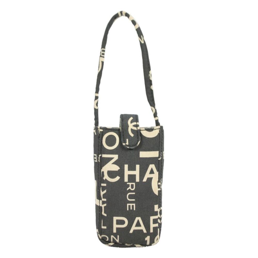 Chanel Womens Canvas Rue 31 Cambon Phone Holder Black